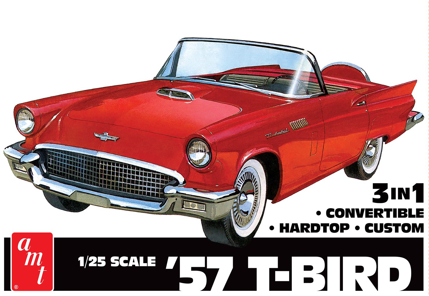 amt-ford-thunderbird-1957-kit-maquette-voiture-1-25-3-en-1 image 1