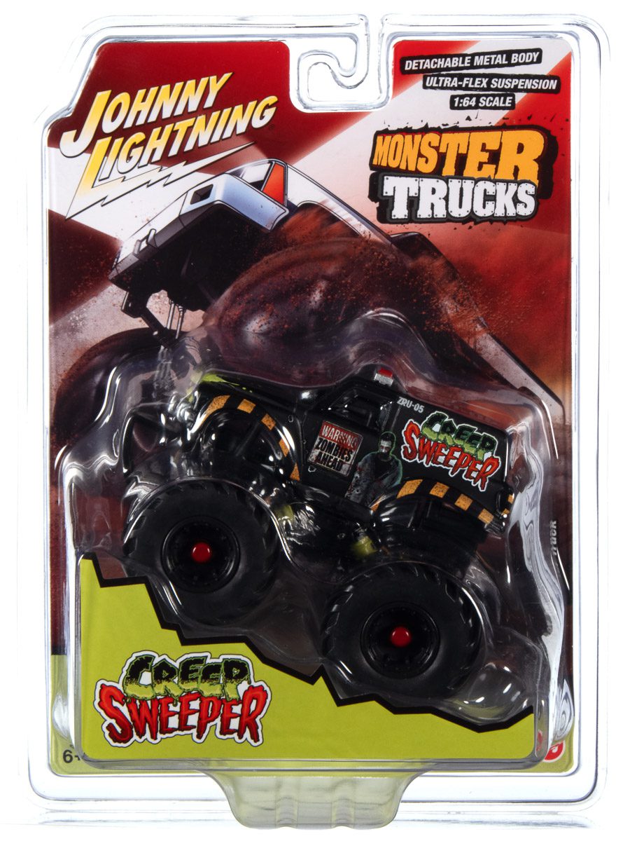 johnny-lightning-monster-truck-creep-sweeper-zombie-1-64-miniature-pneu-noir image 1