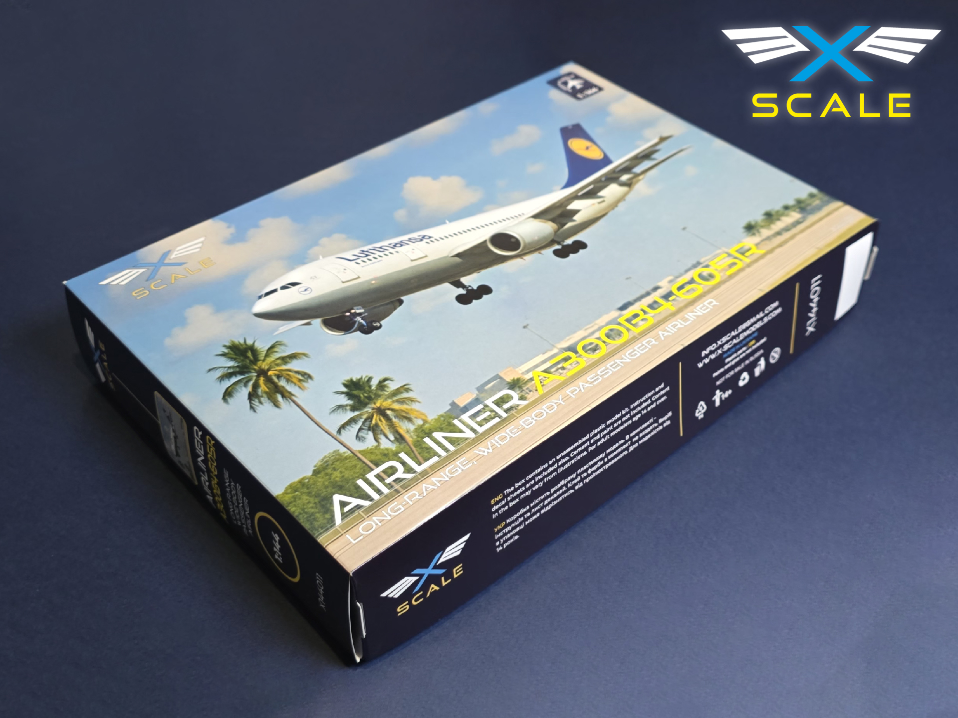 x-scale-a300b4-605r-lufthansa-maquette-avion-1-144-civil image 2