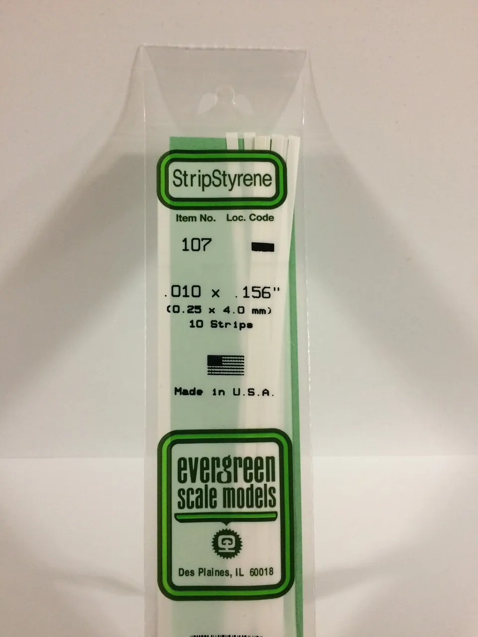 evergreen-strips-107-baguette-blanche-0-25x4-mm-10-pi-ces image 1