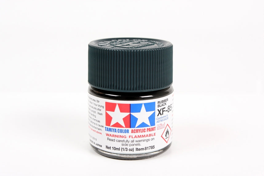 tamiya-xf85-peinture-acrylique-noir-rubber-mat-10ml image 1