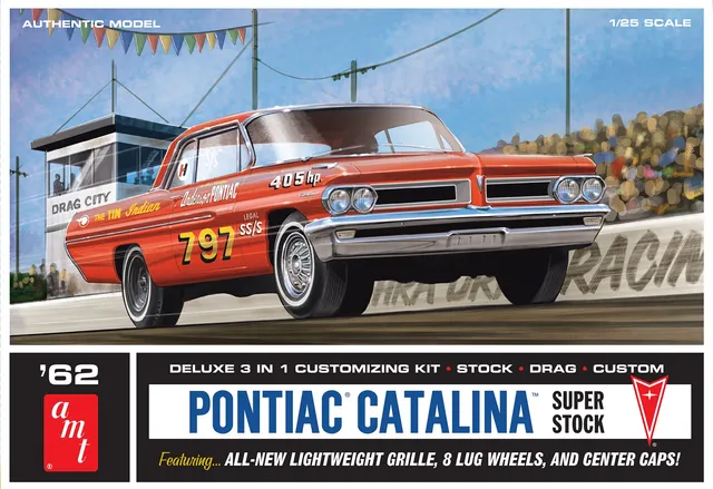 amt-pontiac-catalina-1962-super-stock-kit-maquette-1-25-144-pcs image 1