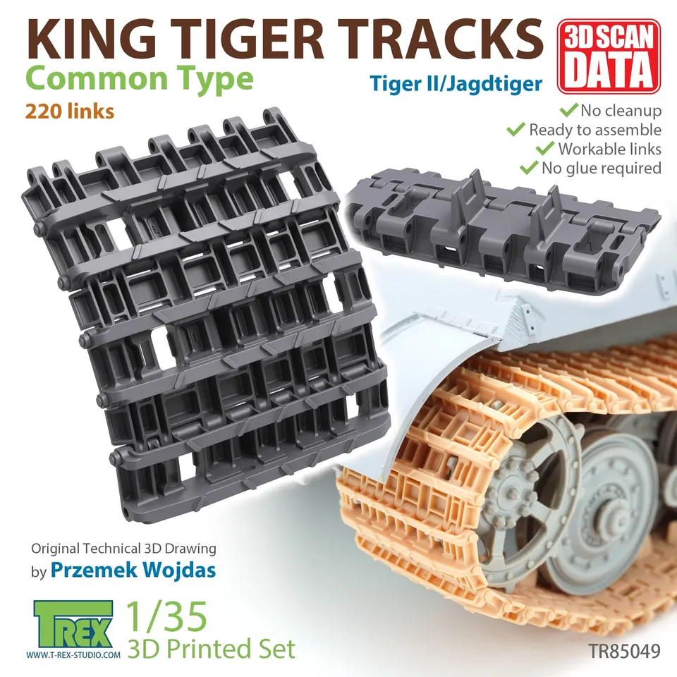 t-rex-85049-king-tiger-maquette-chenilles-1-35-common-type image 1