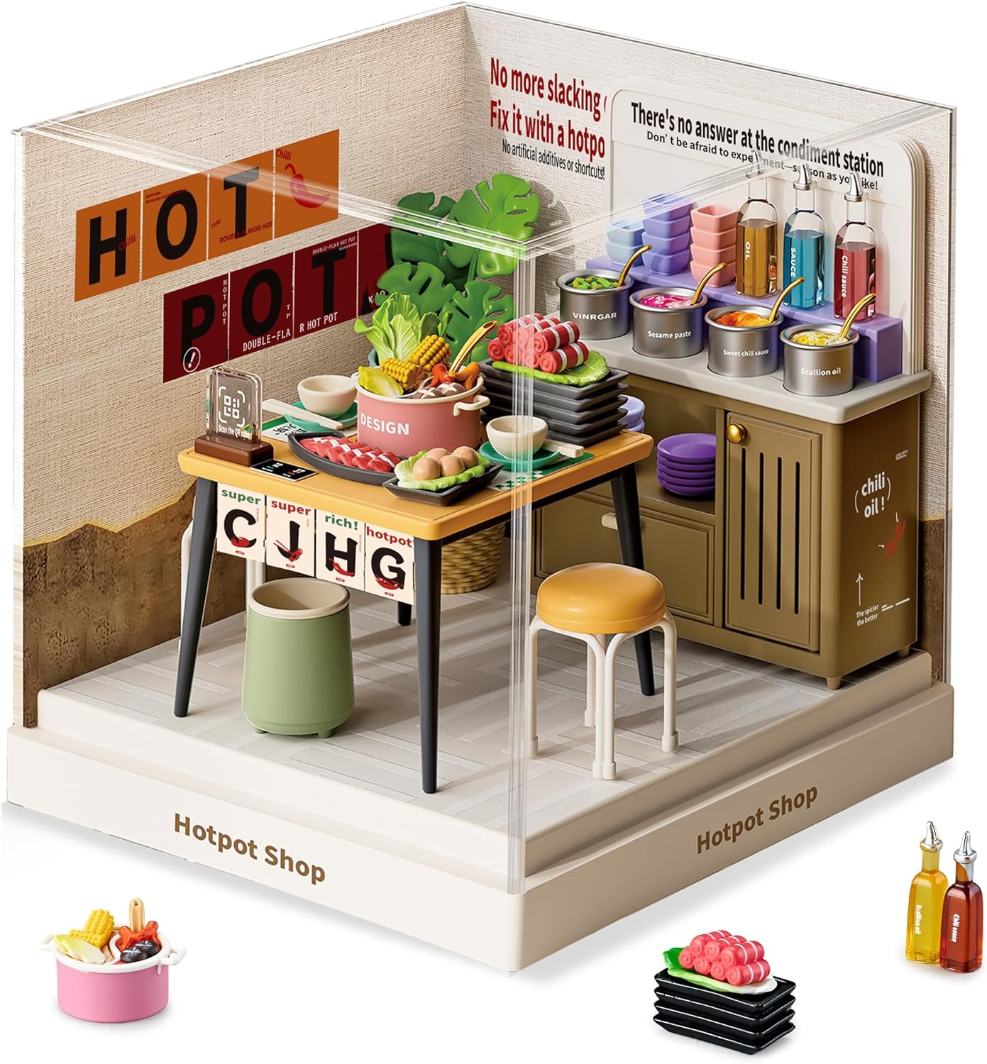 fairy-care-fc-dbs8035-maison-miniature-hotpot-restaurant-diy image 2