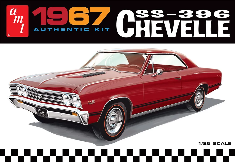 amt-chevelle-ss396-1967-maquette-voiture-1-25-peindre-98-pi-ces image 1