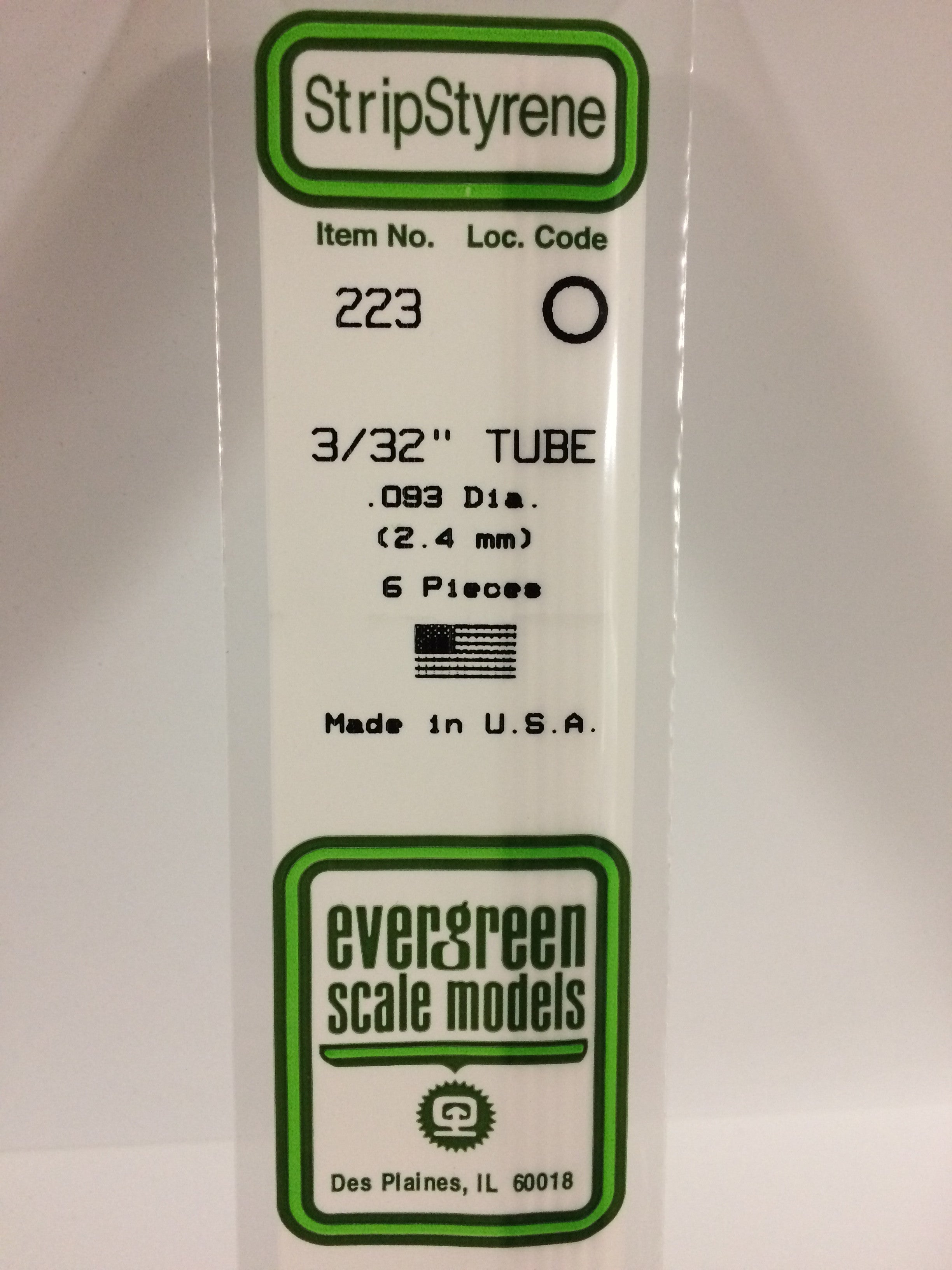 evergreen-rod-and-tube-223-tube-rond-blanc-2-4mm-6-pcs image 1