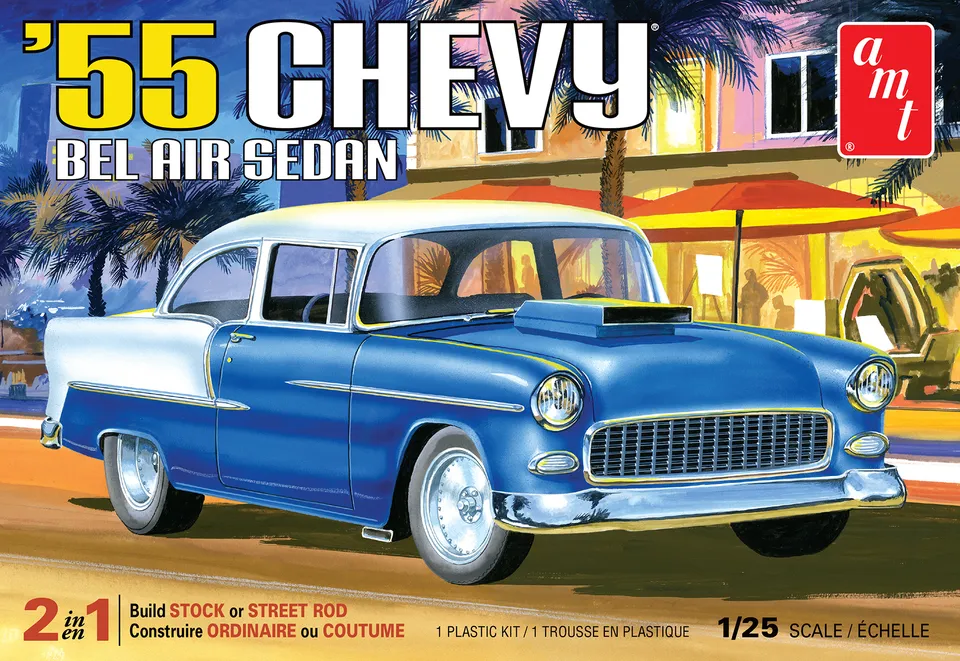 amt-1955-chevy-bel-air-sedan-maquette-1-25-2-en-1 image 1