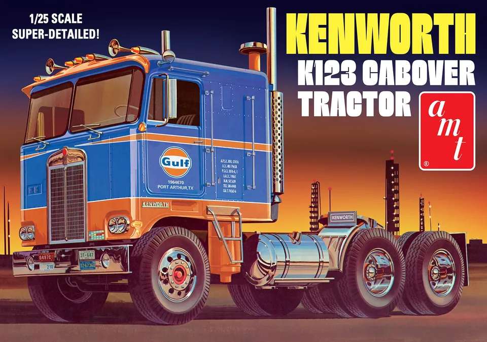 amt-kenworth-k-123-cabover-gulf-maquette-camion-1-25 image 1