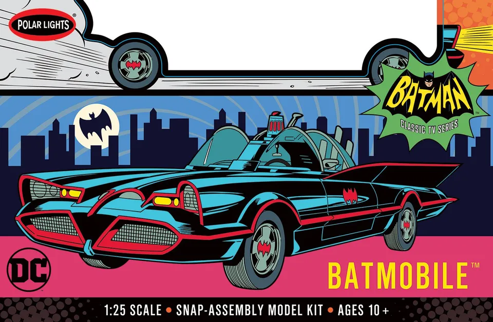 polar-lights-batmobile-tv-1966-maquette-snap-1-25-sans-colle-56-pi-ces image 1