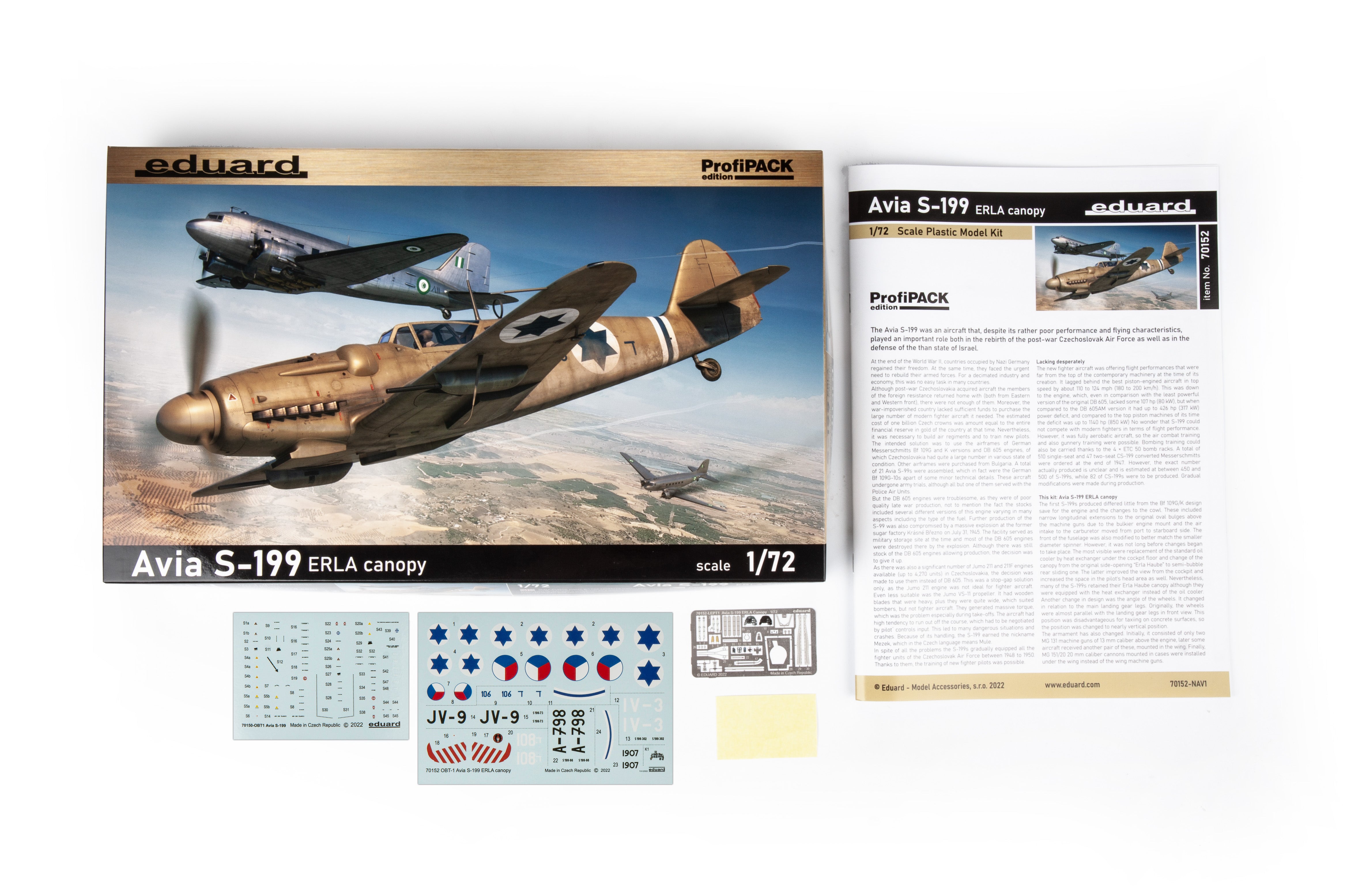 eduard-70152-maquette-avia-s-199-erla-1-72-profipack image 2