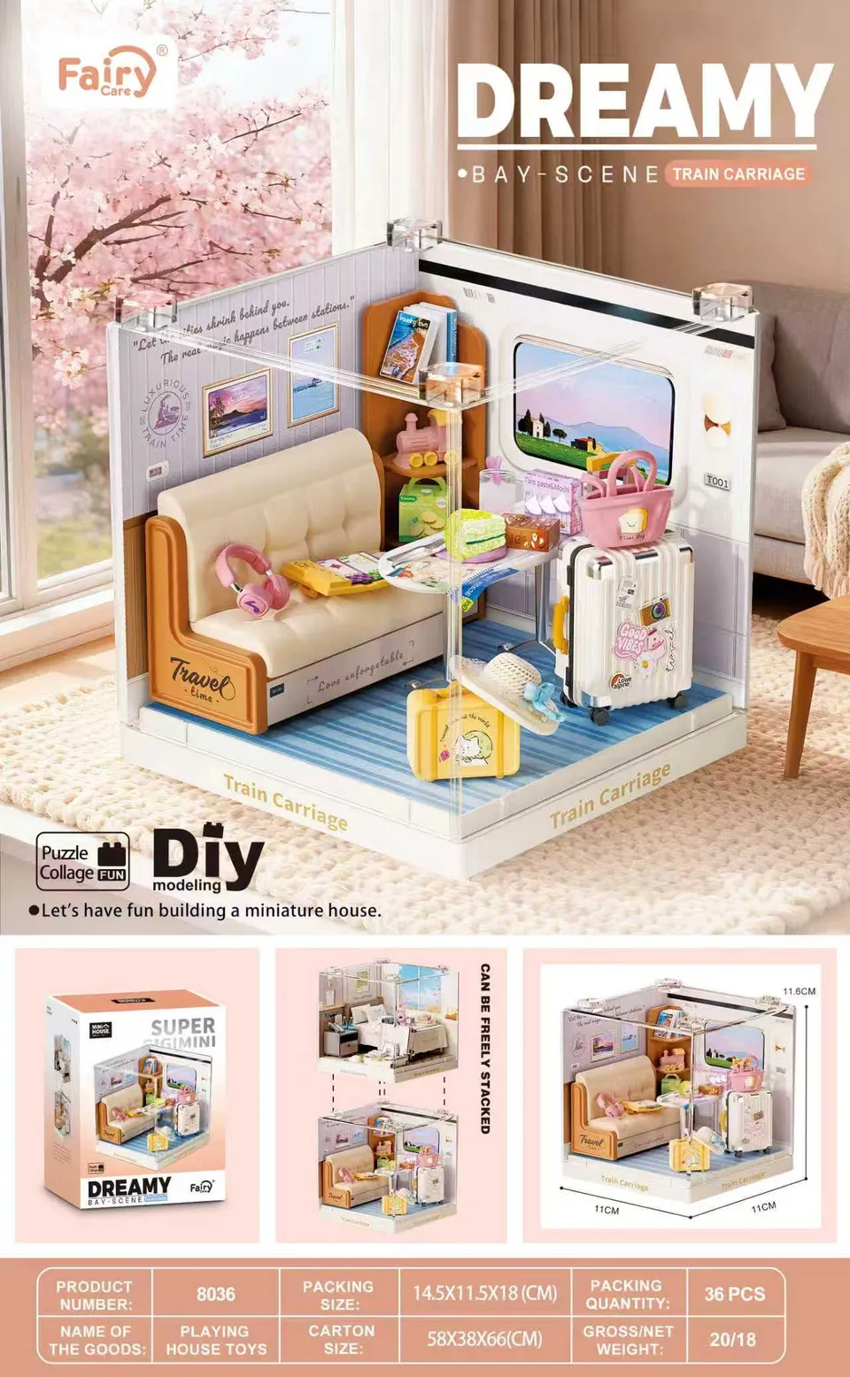 fairy-care-fc-dbs8036-miniature-wagon-dreamy-bay-36-pcs image 1