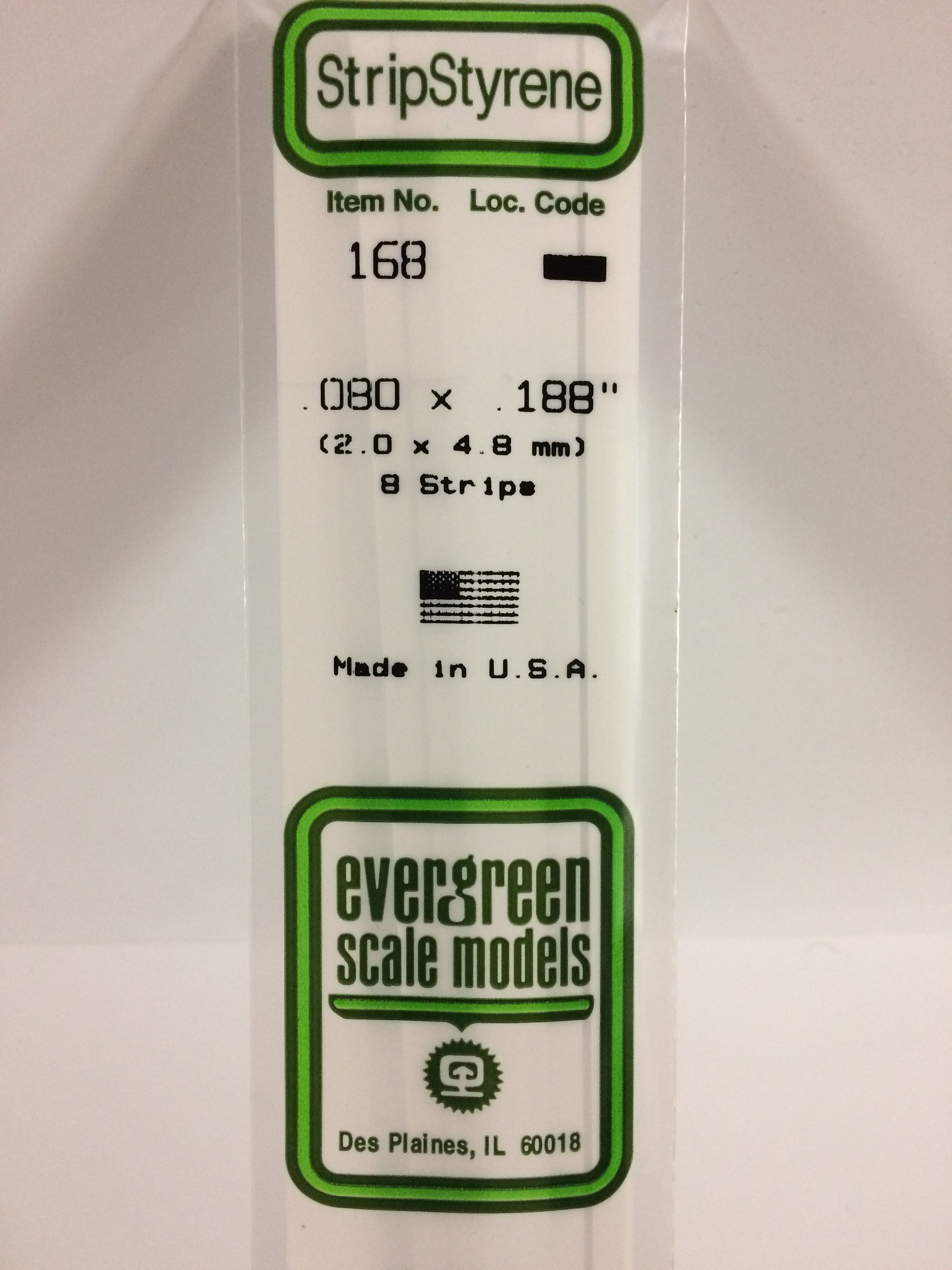 evergreen-strips-168-profil-blanc-2x4-8-mm-8-pi-ces-35cm image 1