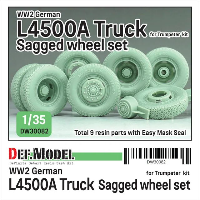 def-model-dw30082-set-roues-l4500a-1-35-camion-allemand-ww2 image 1