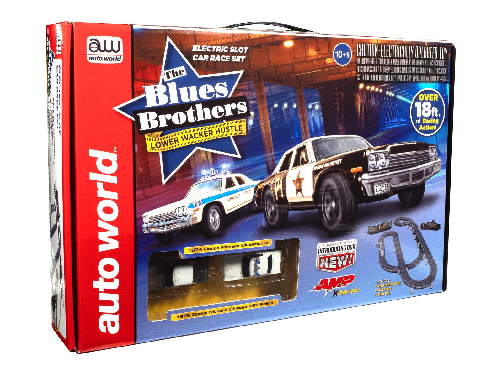 auto-world-blues-brothers-18-circuit-slot-ho-dodge image 1