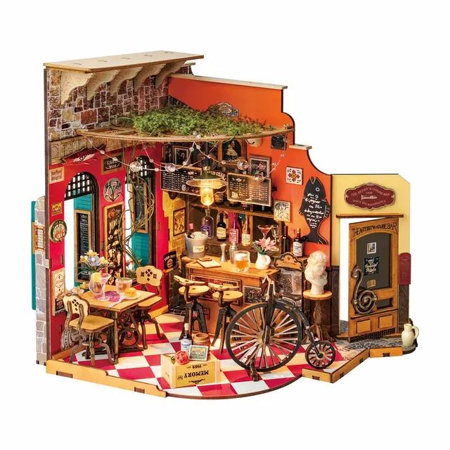 rolife-dg173-cheers-bar-dining-maison-miniature-kit-bois image 1
