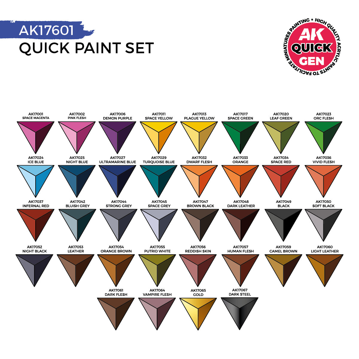 ak-interactive-quick-gen-set-36-peintures-acryliques-2-pinceaux image 3