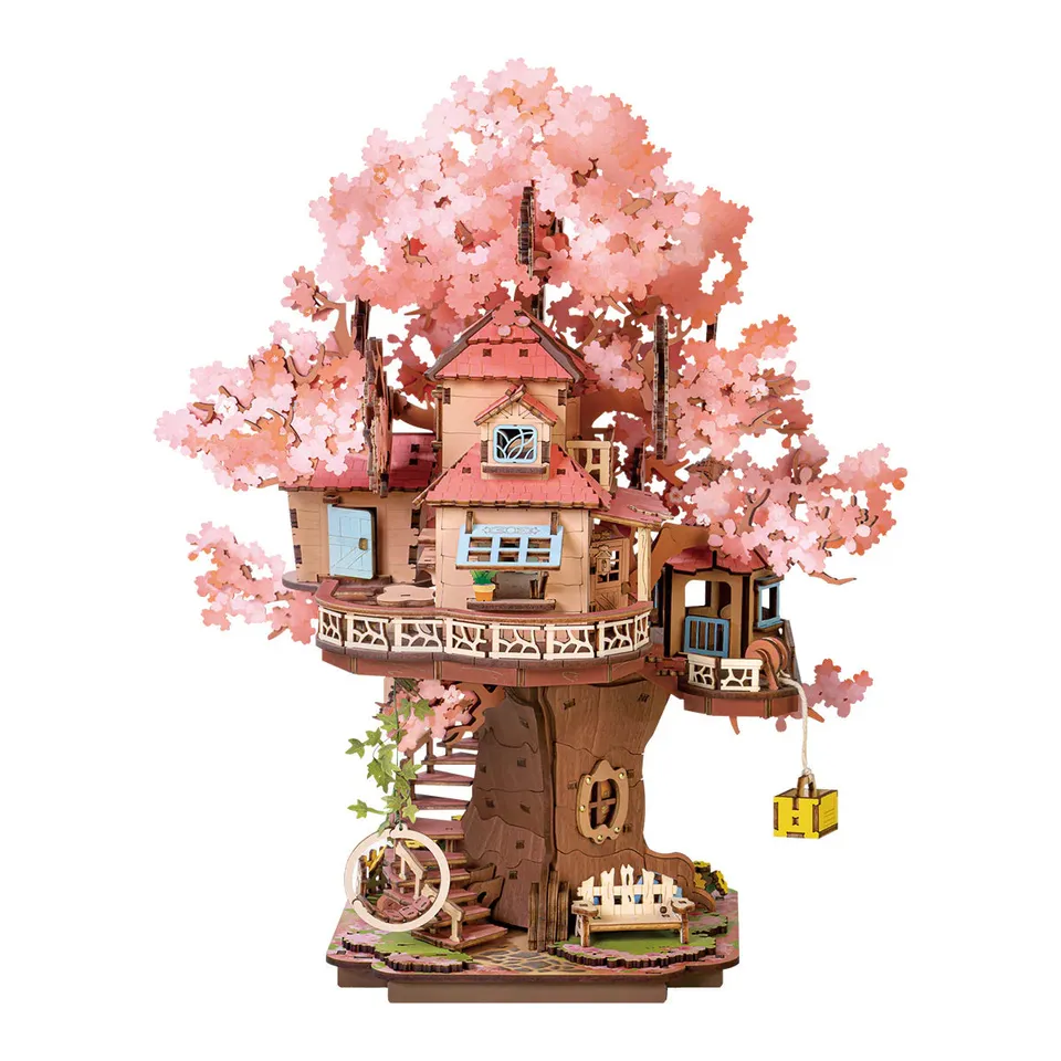 rolife-tgs04-sakura-tree-house-puzzle-3d-bois image 1