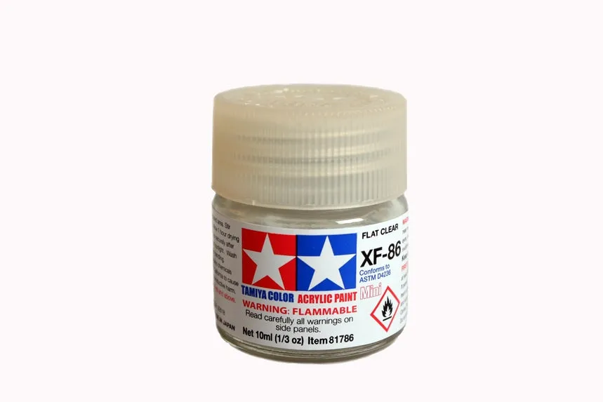 tamiya-xf86-flat-clear-peinture-acrylique-mate-10ml image 1