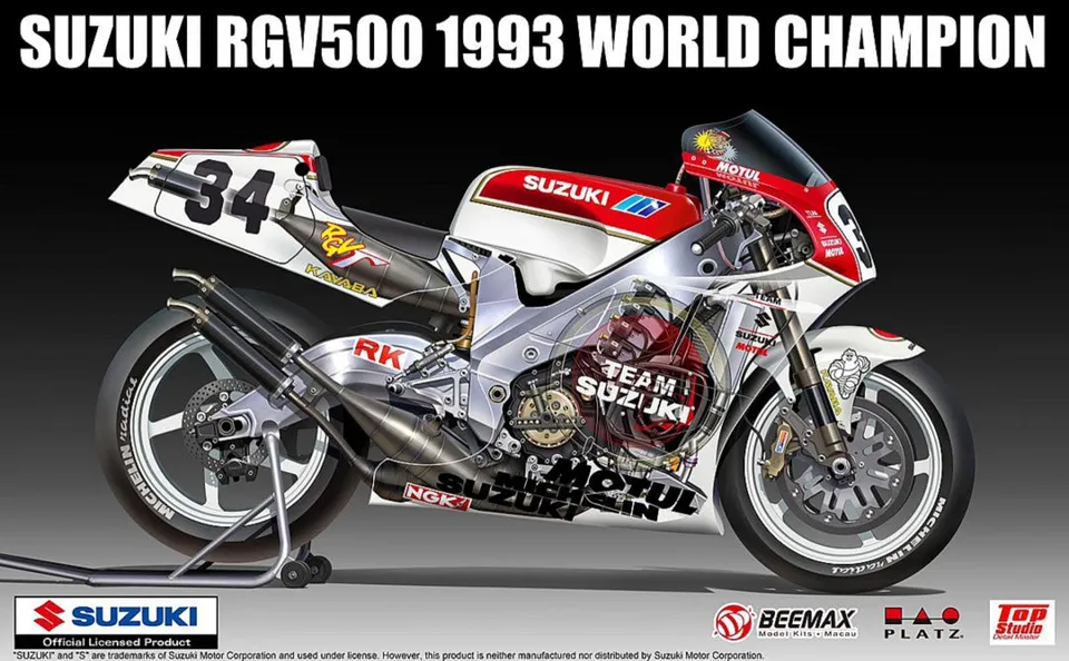 beemax-13001-suzuki-rgv-500-maquette-moto-1-12-champion-1993 image 1