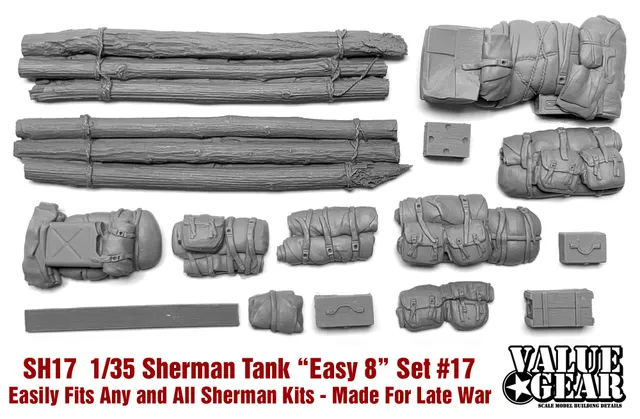 value-gear-sh017-sherman-paquetage-1-35-easy-8-logs image 1