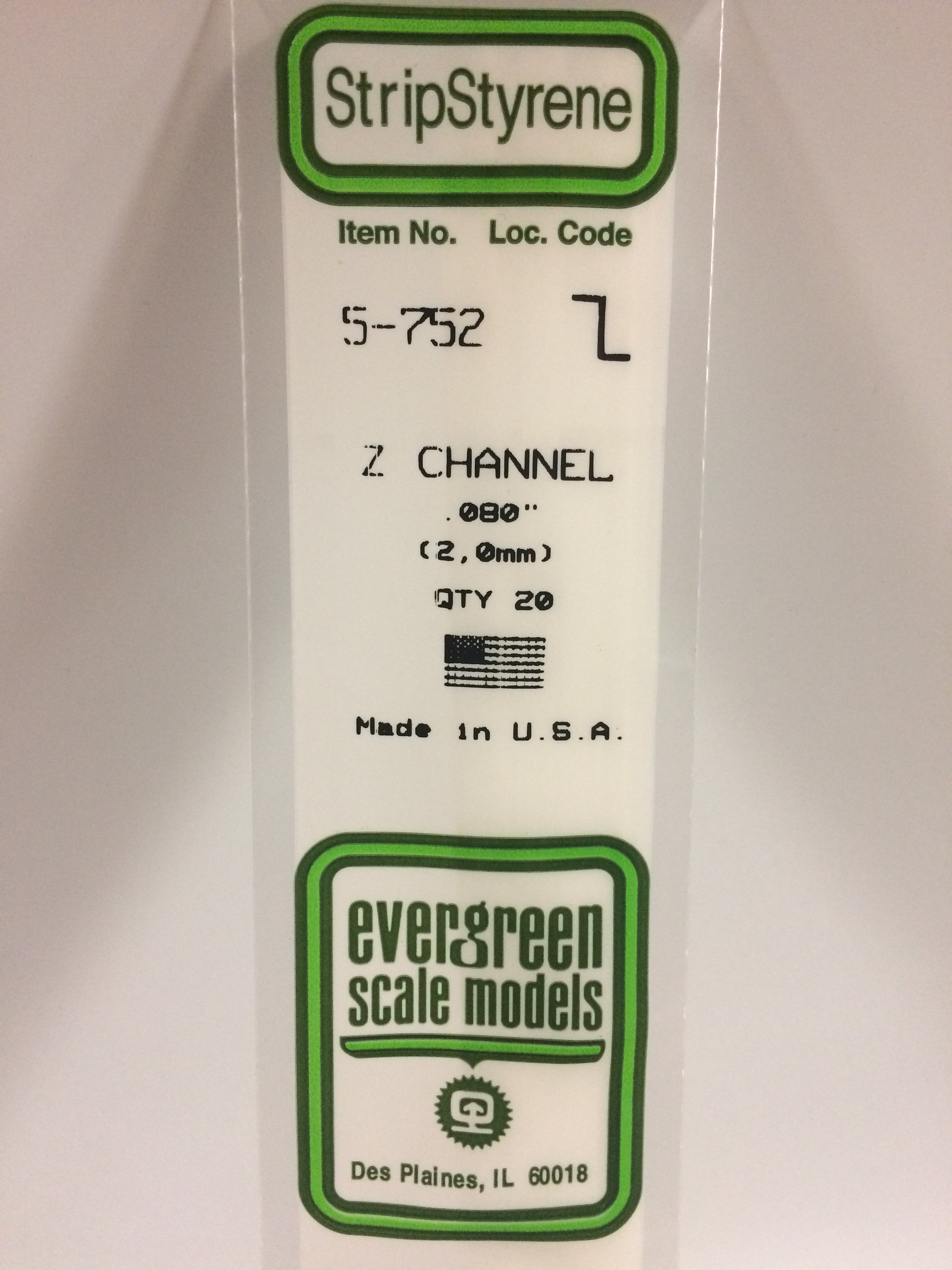 evergreen-scale-models-shapes-752-profil-en-z-2mm-4-pi-ces image 2
