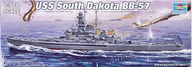 trumpeter-05760-uss-south-dakota-bb-57-maquette-bateau-1-700 image 1
