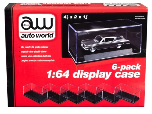 auto-world-display-case-vitrine-miniature-1-64-lot-de-6 image 1