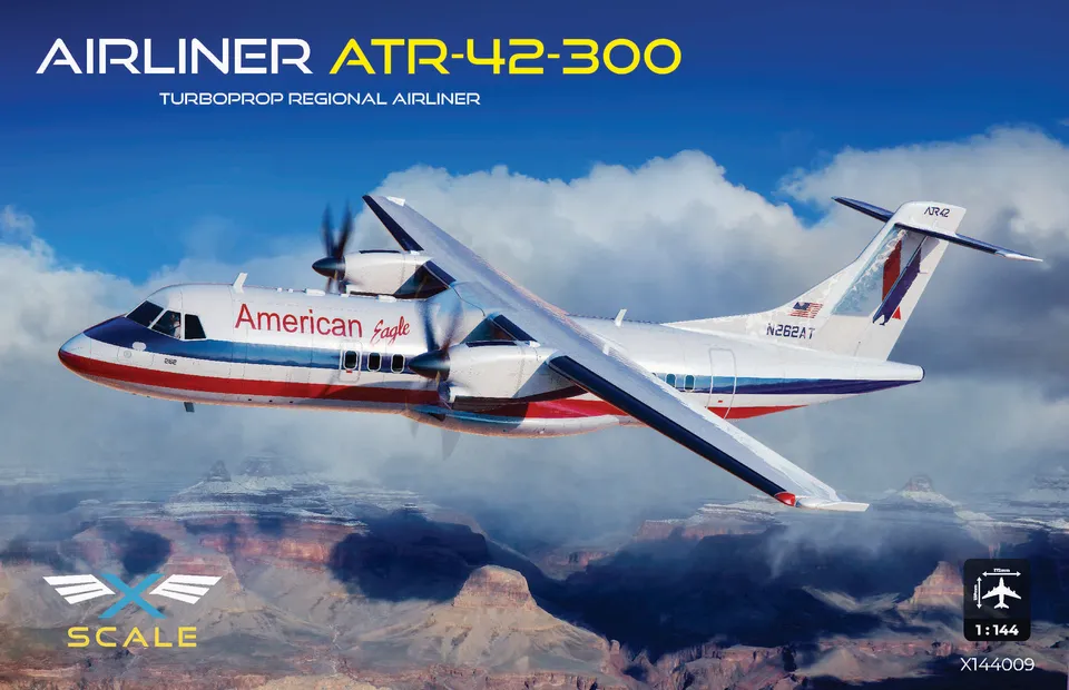 x-scale-atr-42-300-american-eagle-maquette-avion-ligne image 1