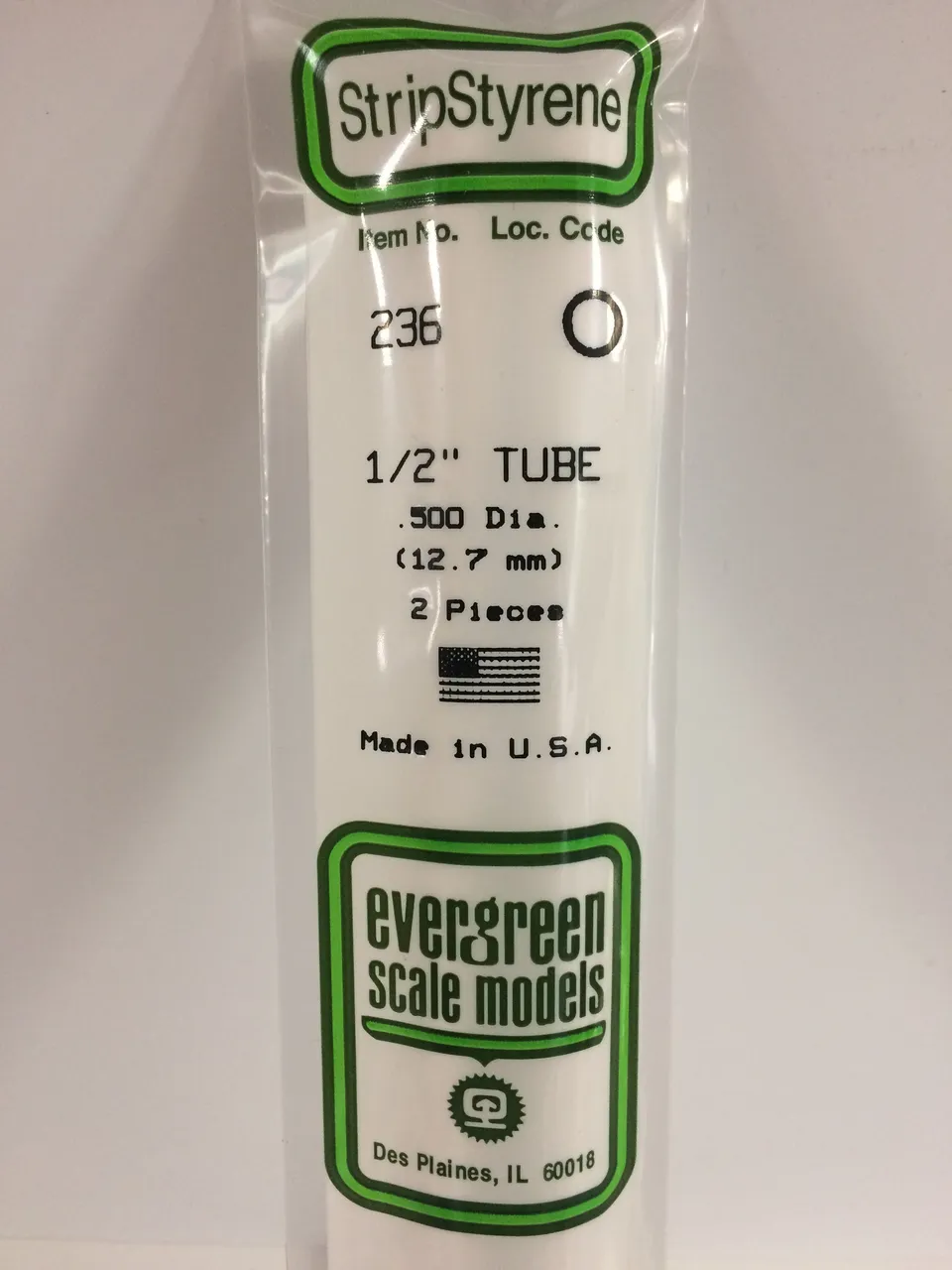 evergreen-tube-236-tube-rond-blanc-12-7-mm-lot-2 image 1