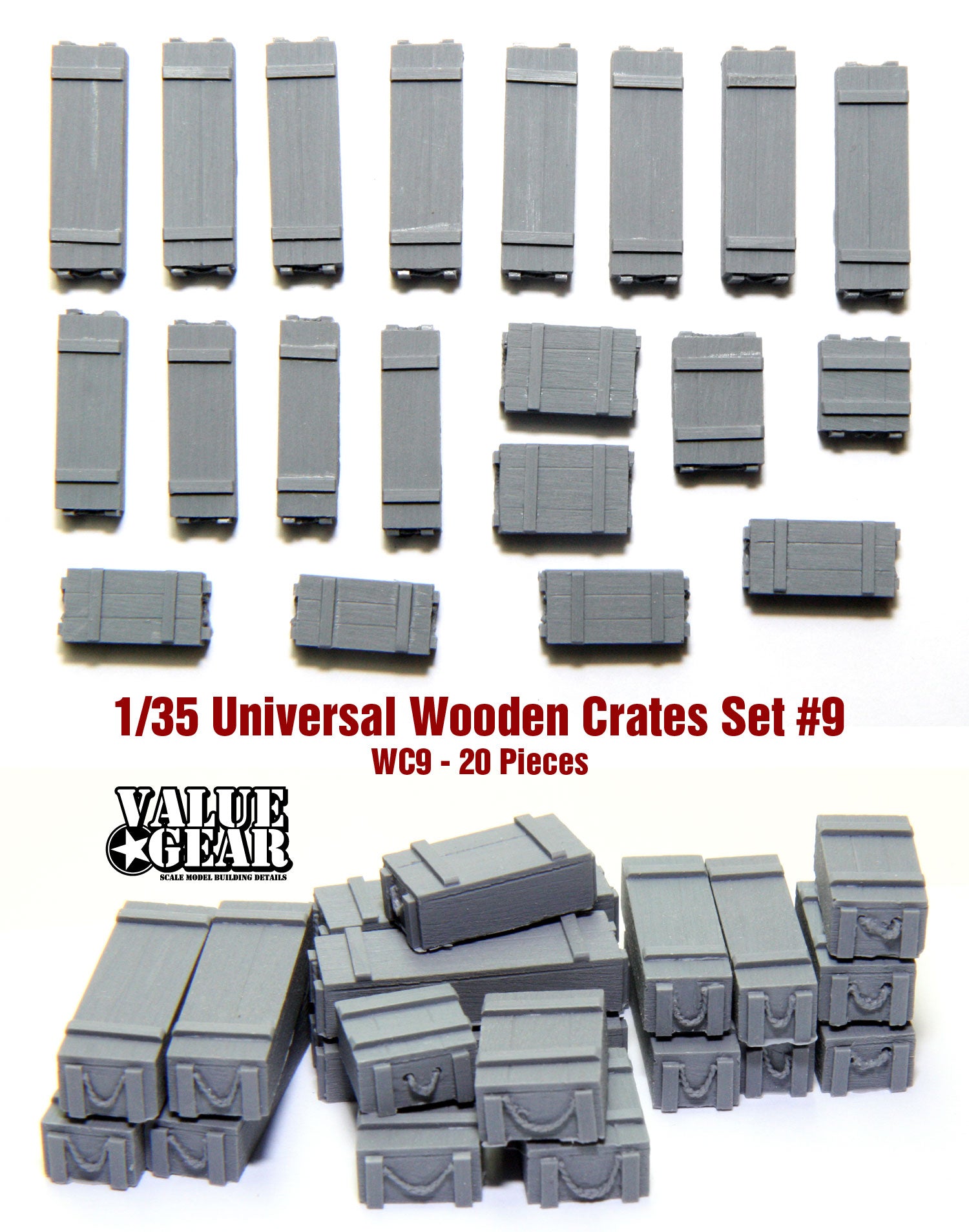value-gear-wc9-caisses-bois-diorama-1-35-lot-20-pi-ces image 1