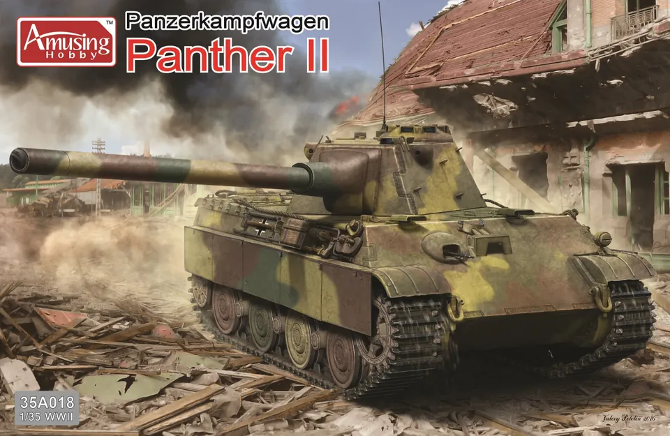 amusing-hobby-35a018-1-35-panther-ii-2in1-char-allemand image 1