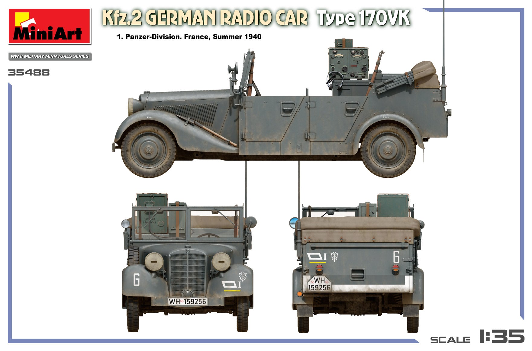 miniart-35488-kfz-2-radio-car-maquette-camion-militaire-1-35-wwii image 3