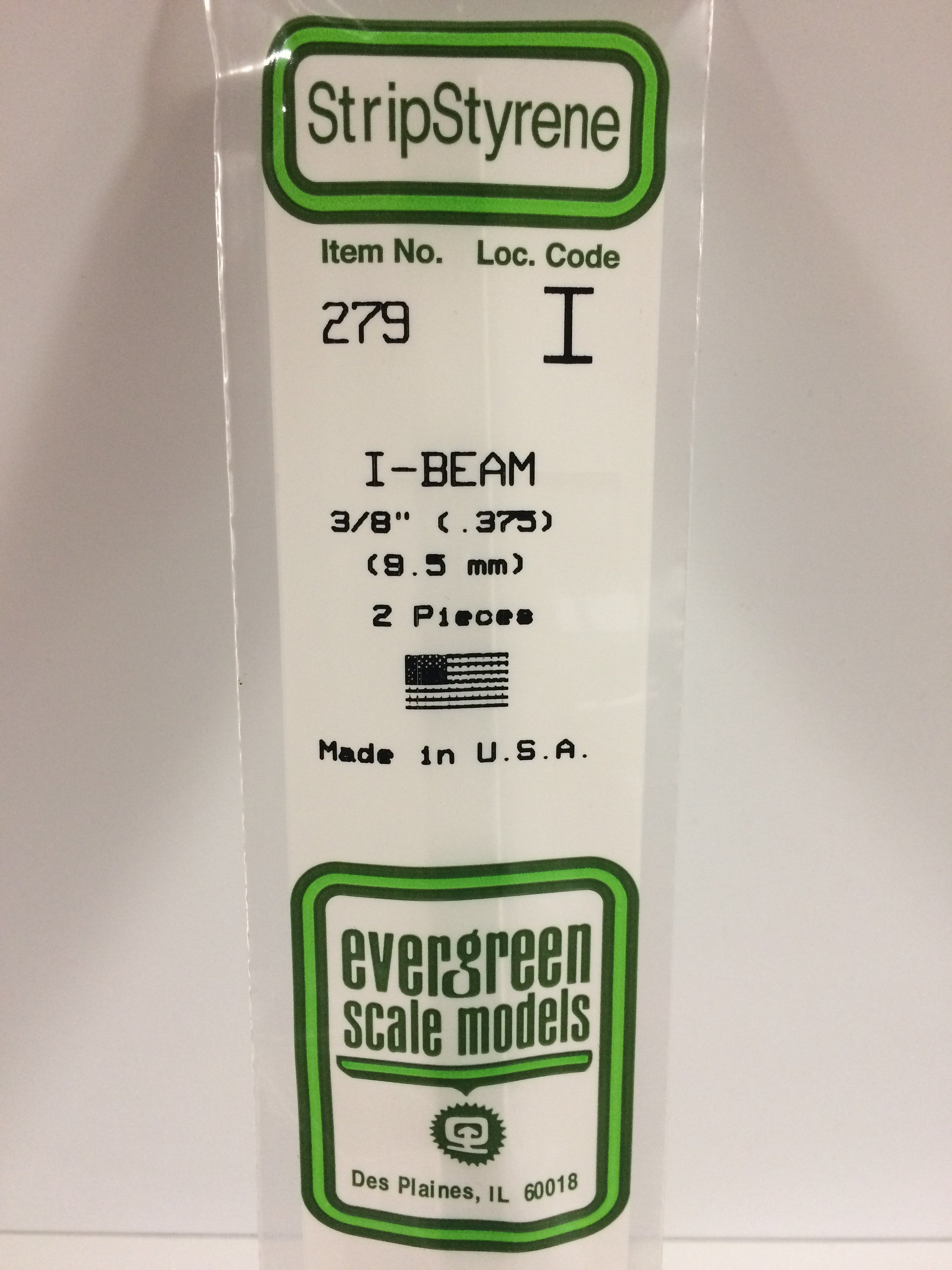 evergreen-shapes-279-poutre-en-i-blanche-9-5-mm-2-pi-ces image 1
