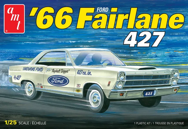 amt-ford-fairlane-427-1966-kit-maquette-1-25-muscle-car image 1