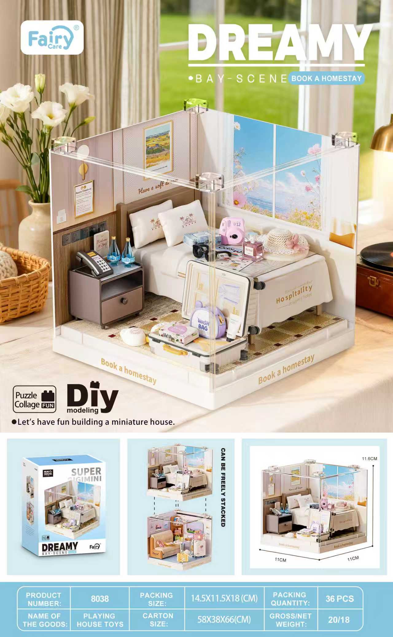 fairy-care-dreamy-bay-scene-book-homestay-kit-maison-miniature image 1