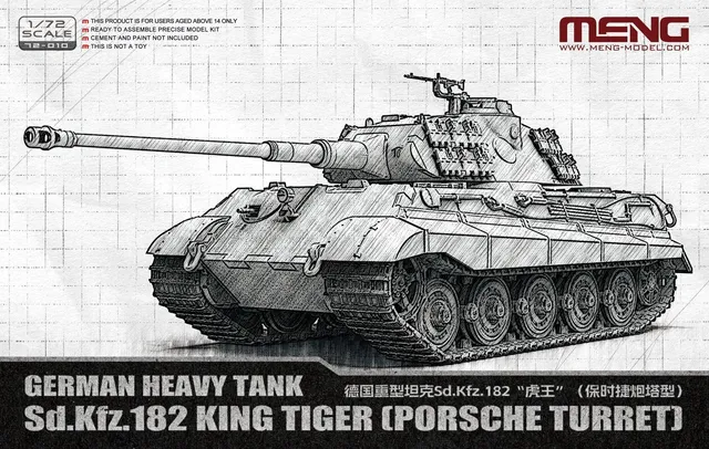 meng-72-010-king-tiger-porsche-maquette-char-1-72 image 1