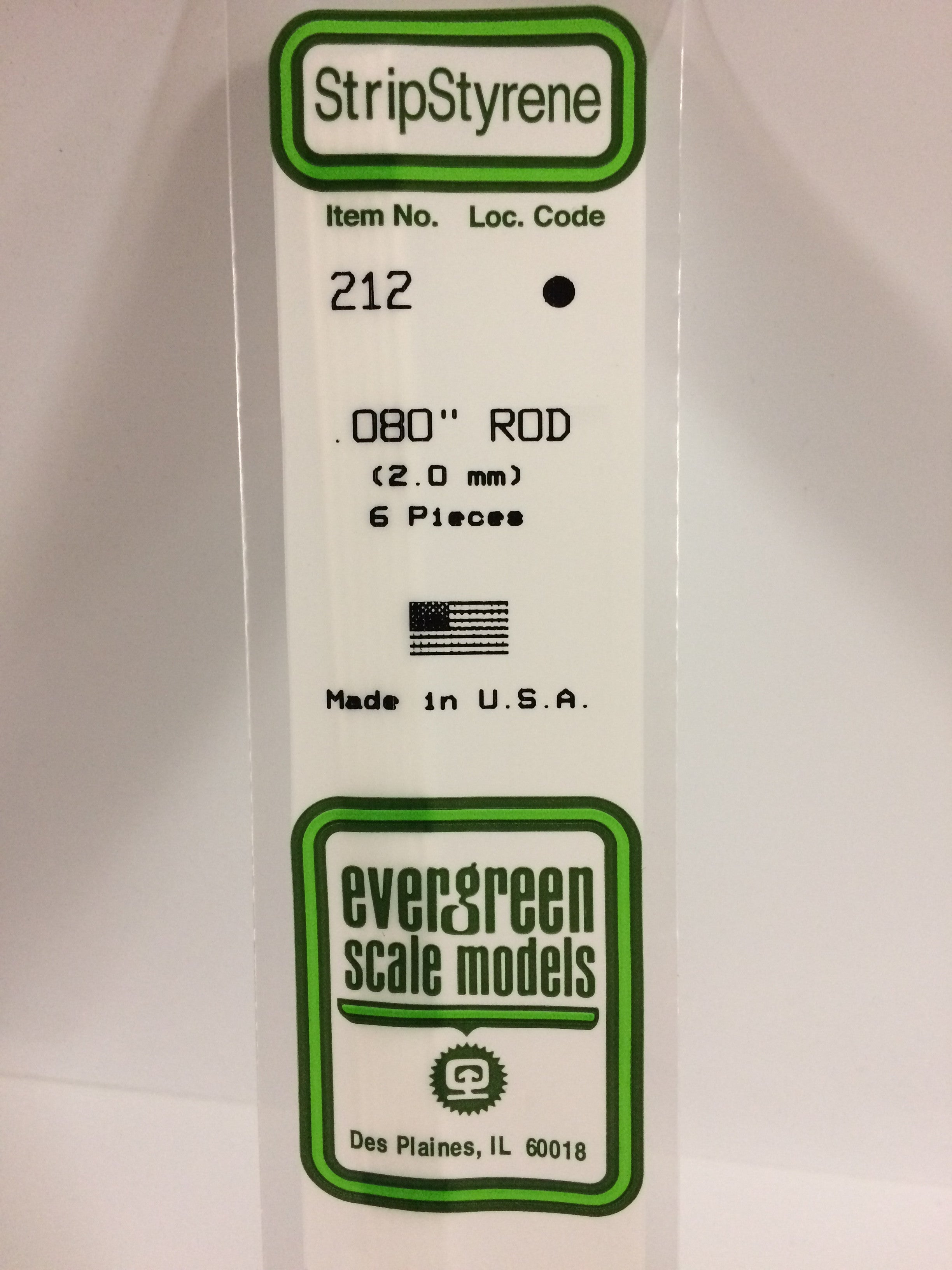 evergreen-rod-212-tige-ronde-plastique-2-0-mm-lot-6 image 1