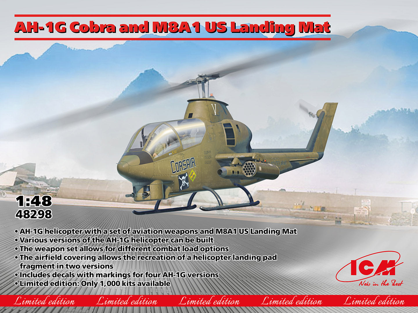 icm-48298-ah-1g-cobra-m8a1-maquette-h-licopt-re-1-48-vietnam image 1