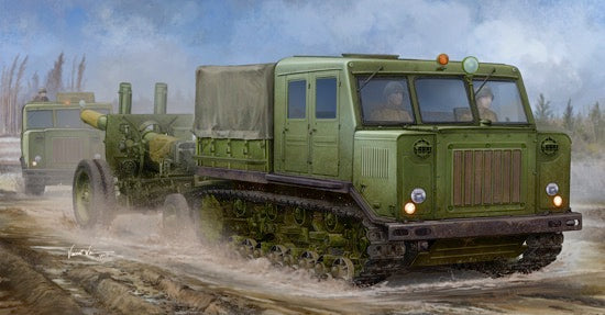 trumpeter-at-s-ml-20-152mm-maquette-tracteur-russe-1-35-330-pi-ces image 1