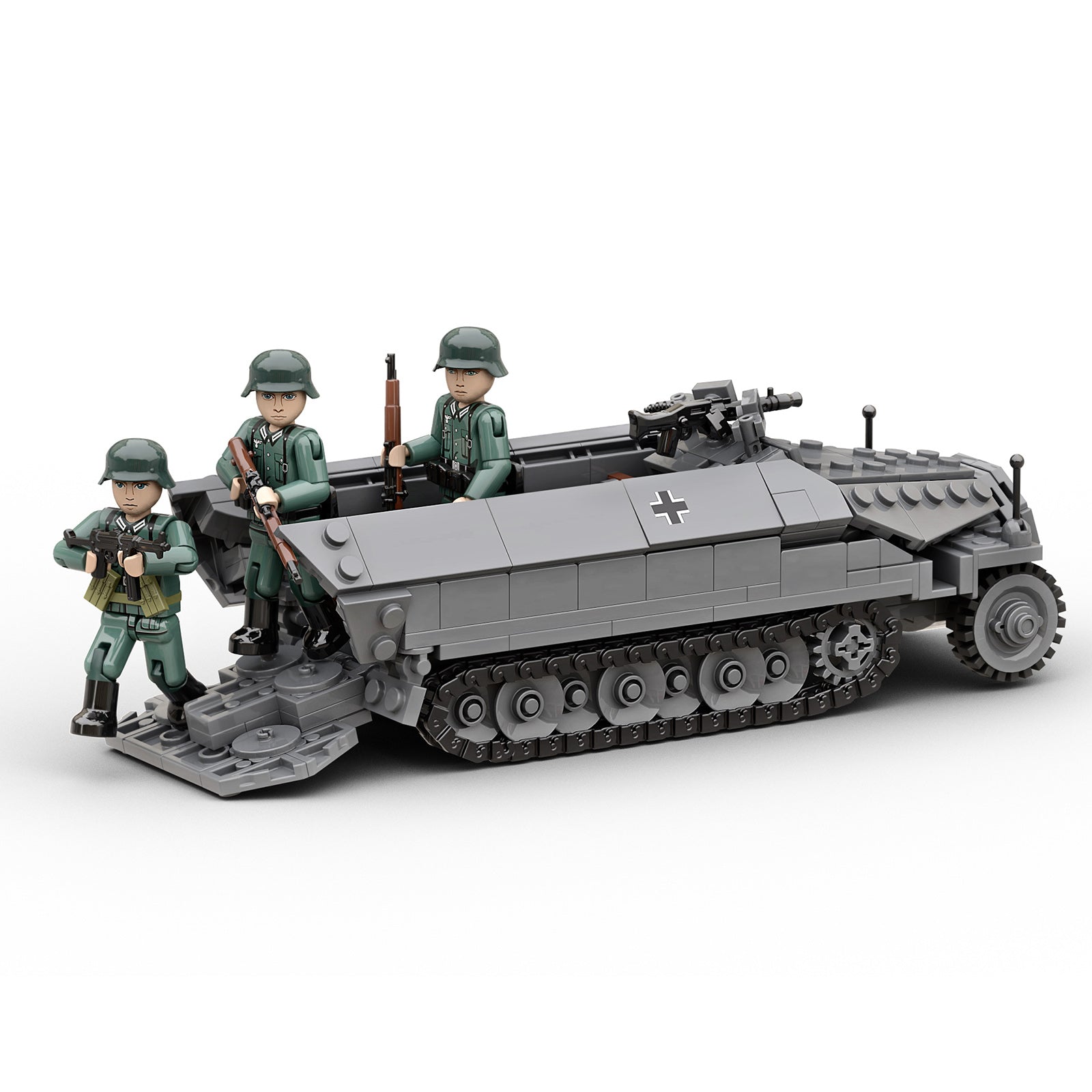 build-army-ba0251-sd-kfz-251-ausf-d-briques-415-pcs-ww2 image 2