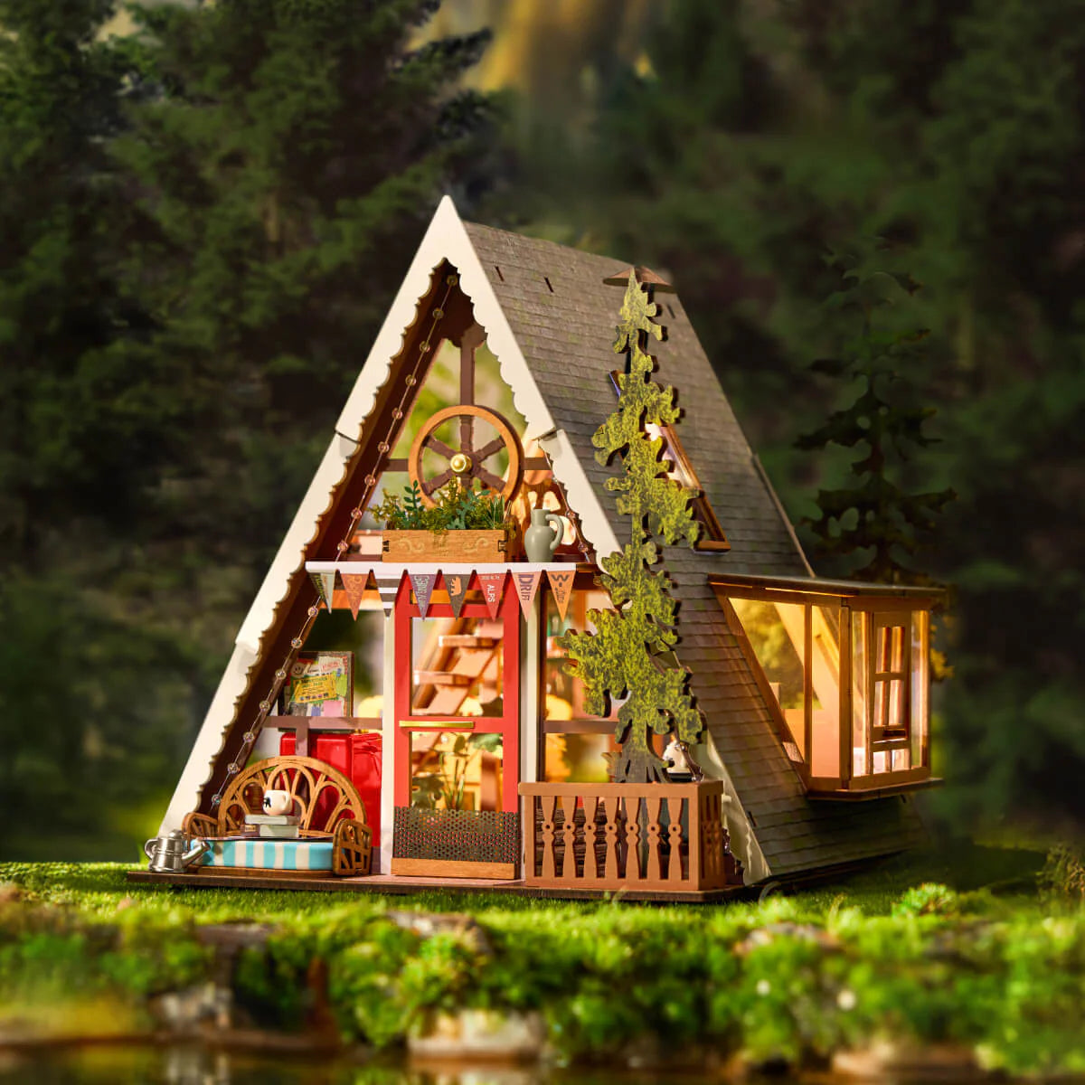 rolife-dg181-a-frame-cabin-maison-miniature-bois-diorama image 2