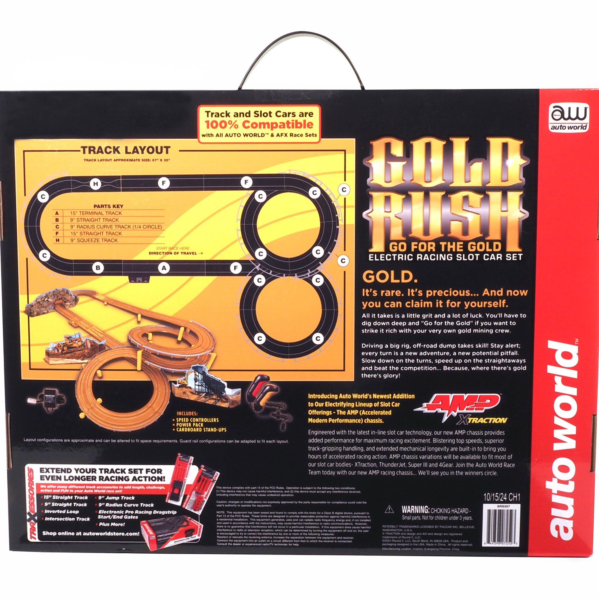 auto-world-gold-rush-go-for-the-gold-coffret-slot-ho-18-pieds image 2