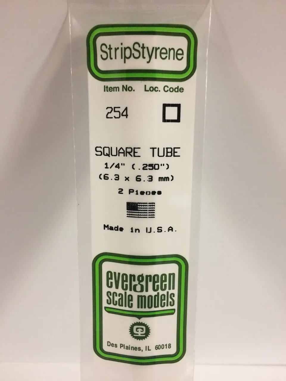 evergreen-rod-and-tube-254-tube-carr-blanc-6-3-mm-lot-de-2 image 1