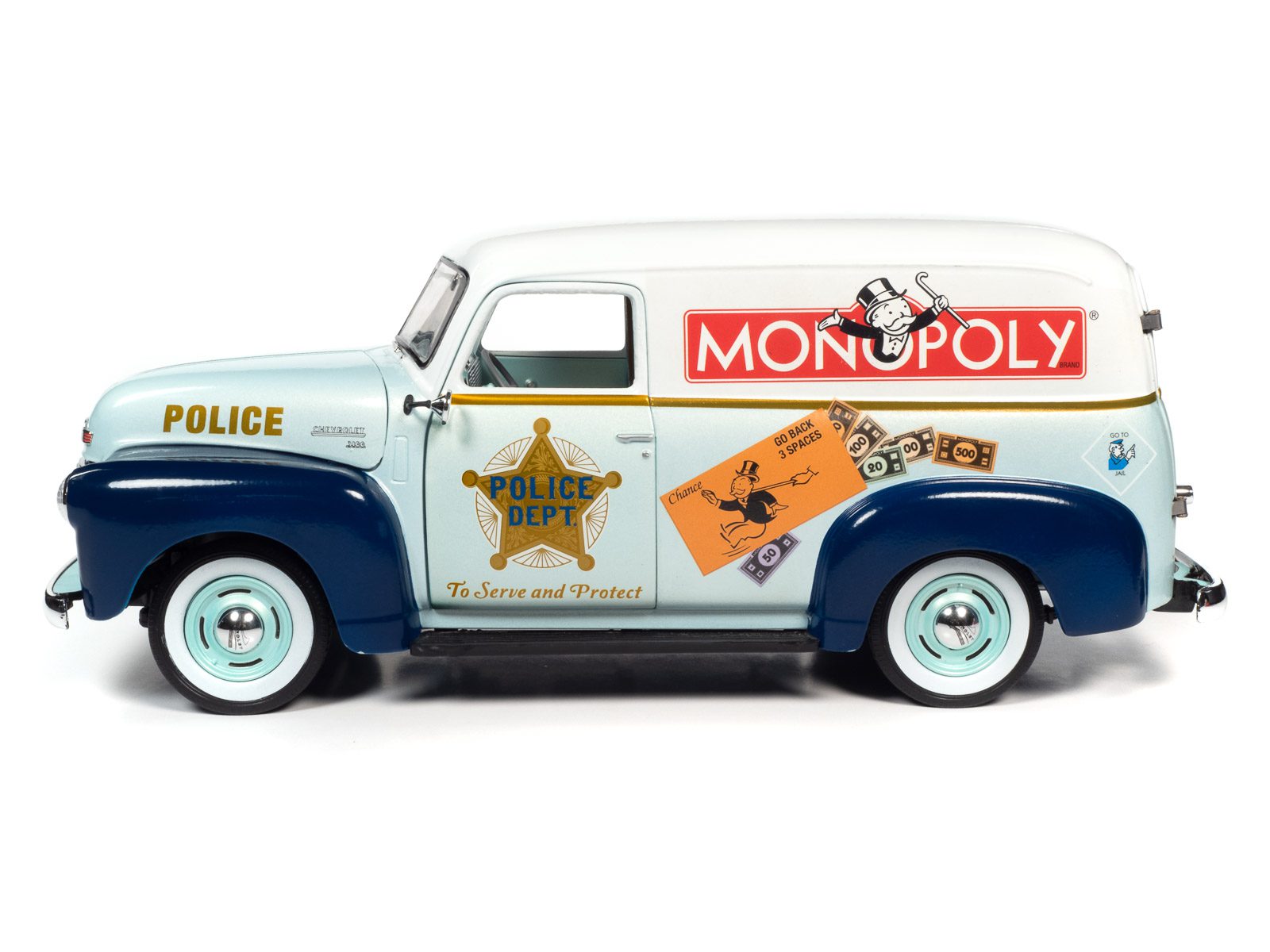 auto-world-chevrolet-panel-1948-monopoly-miniature-1-18-figure image 7