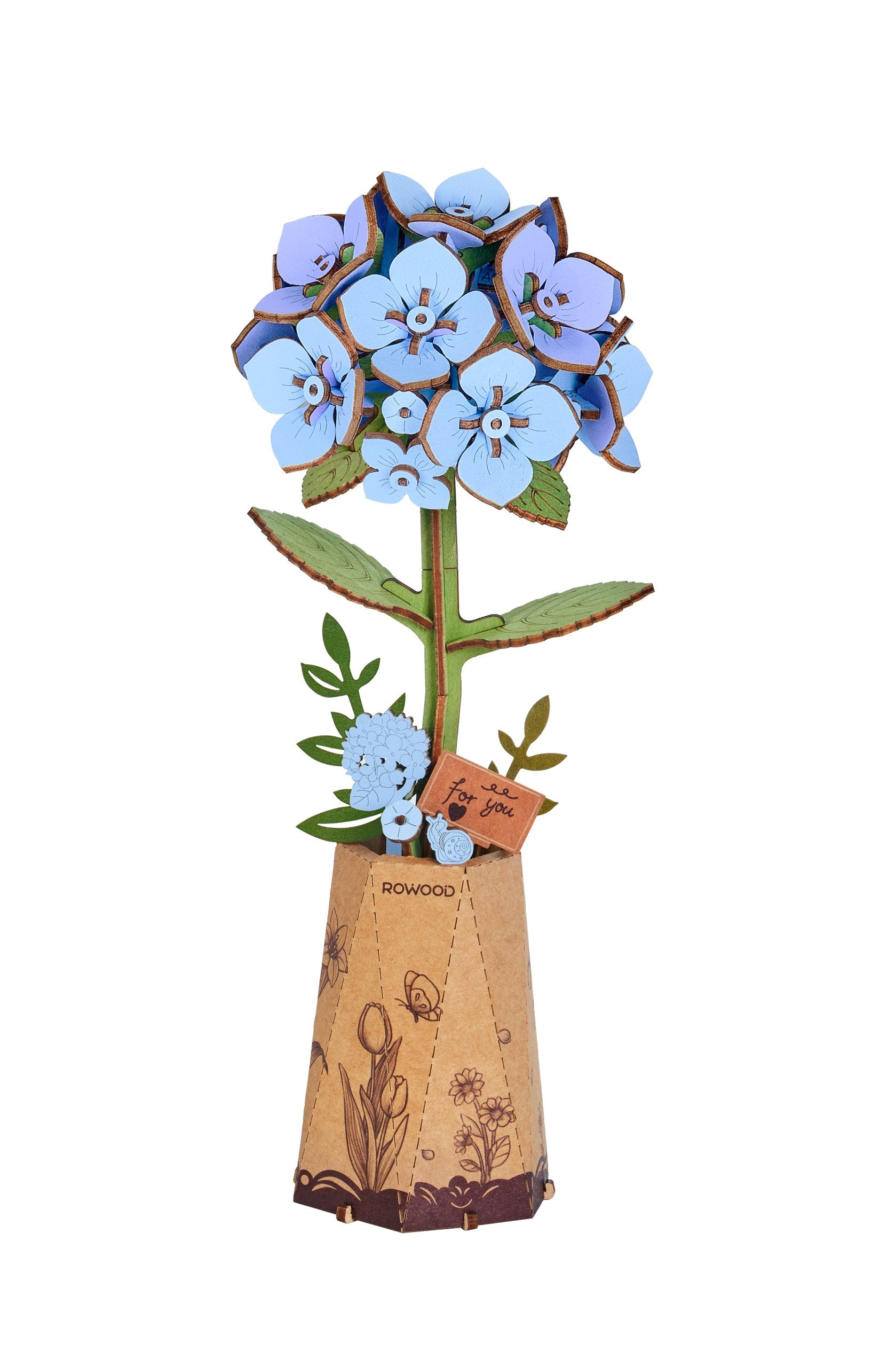 robotime-rowood-tw141-bouquet-fleurs-bois-hortensia-bleu image 1