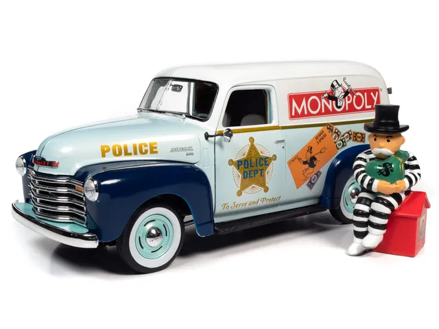 auto-world-chevrolet-panel-1948-monopoly-miniature-1-18-figure image 1