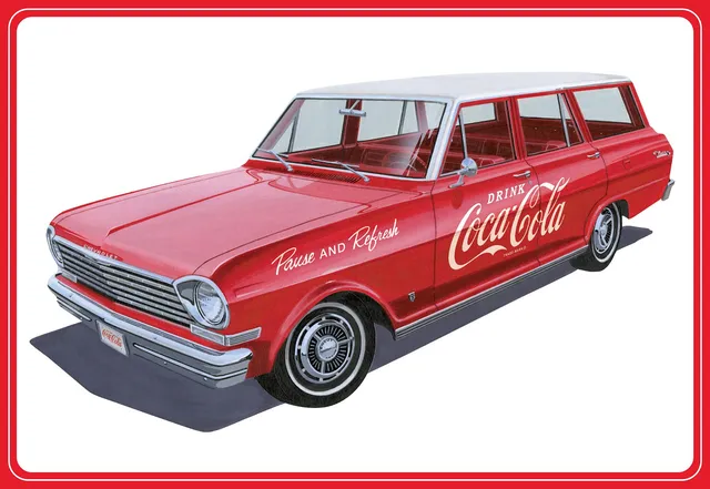 amt-chevy-ii-nova-wagon-1963-coca-cola-maquette-1-25-caisses image 1