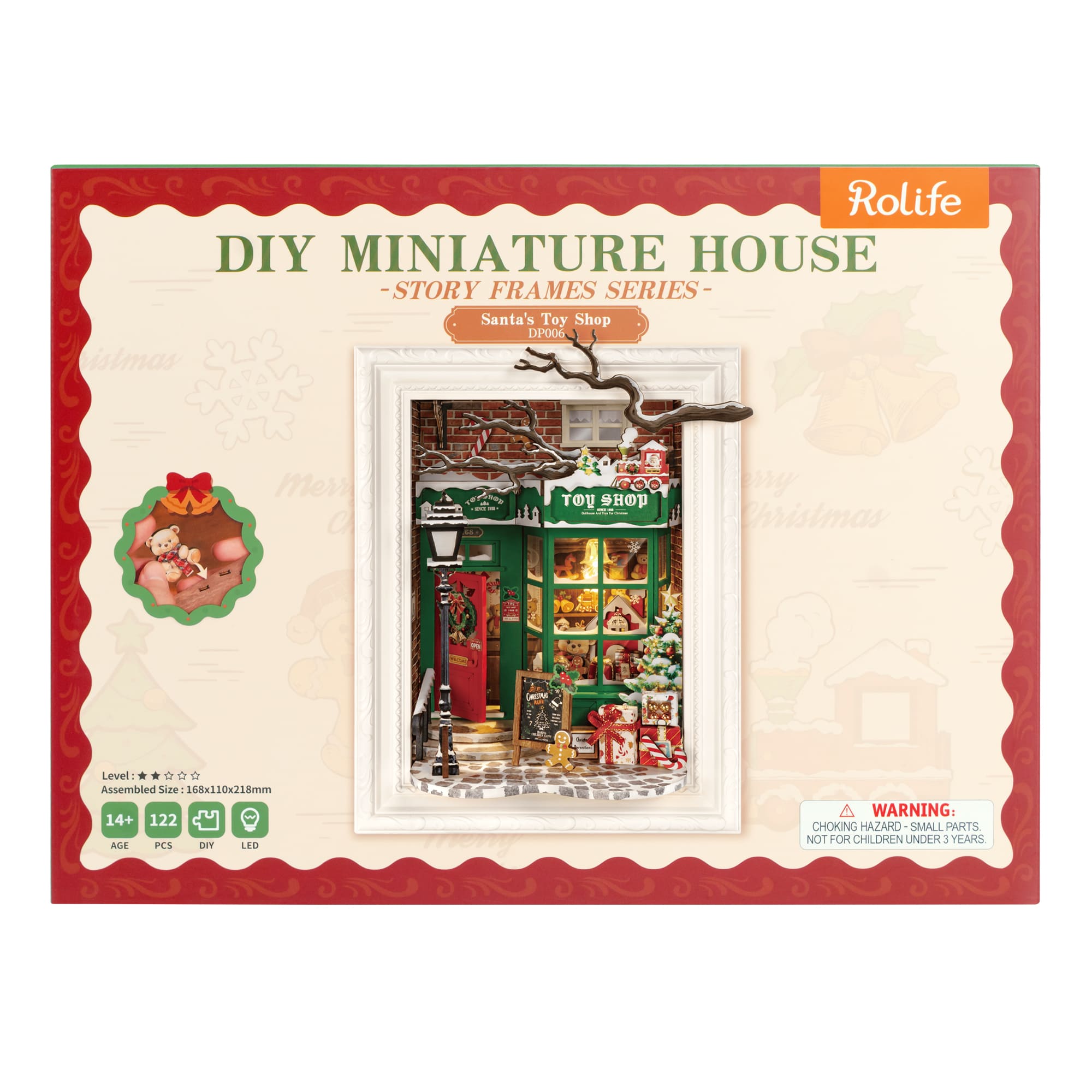 robotime-dp006-santa-s-toy-shop-puzzle-3d-bois-boutique-no-l image 2