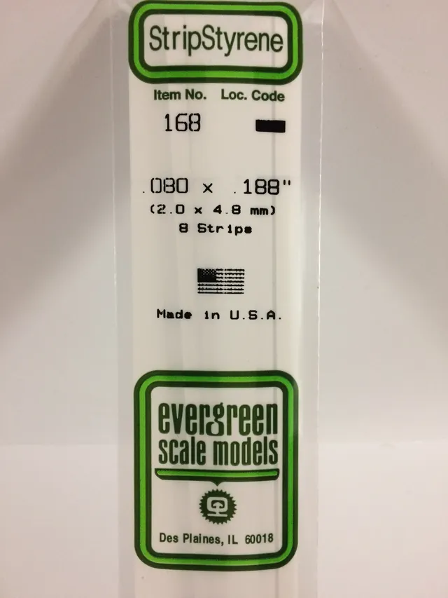 evergreen-strips-168-profil-blanc-2x4-8-mm-8-pi-ces-35cm image 1