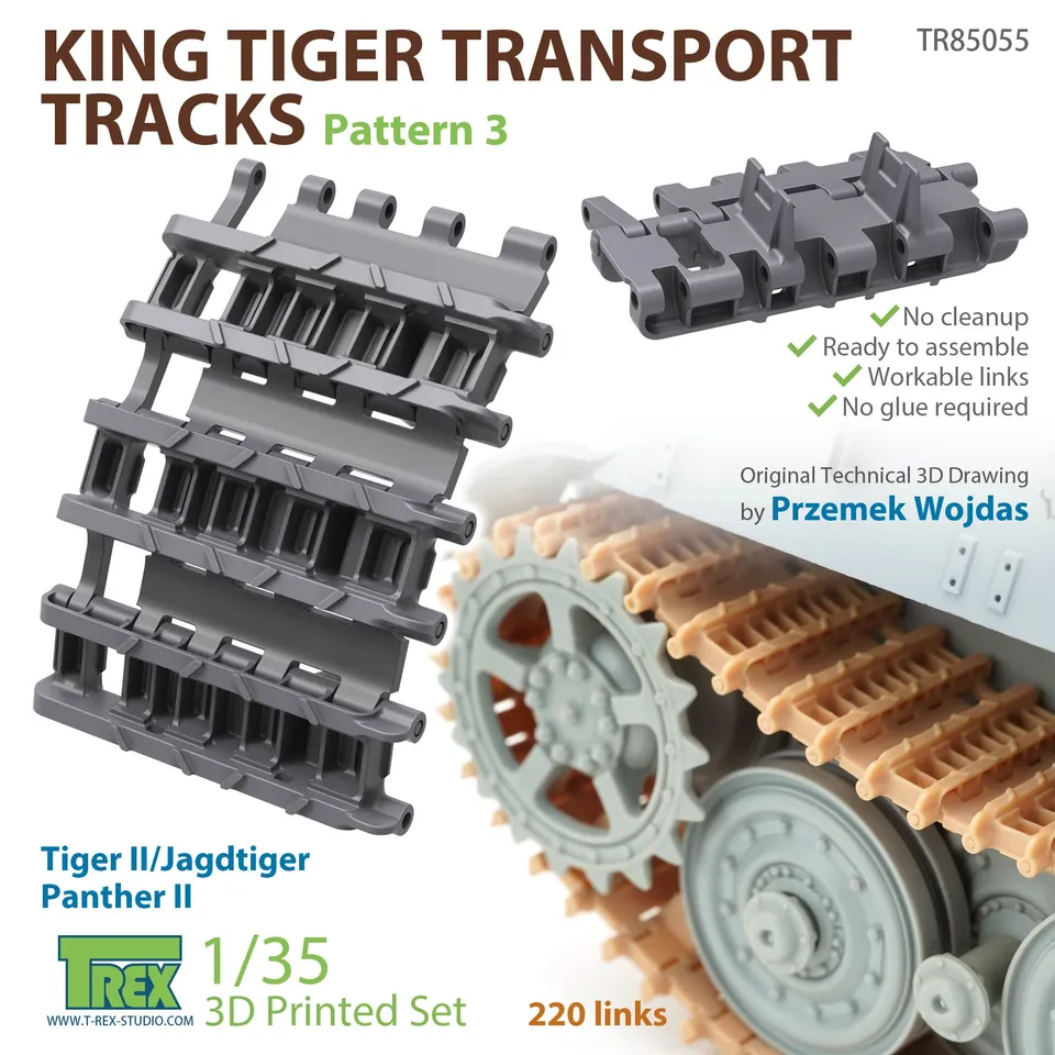 t-rex-85055-king-tiger-chenilles-transport-pattern-3-1-35 image 1